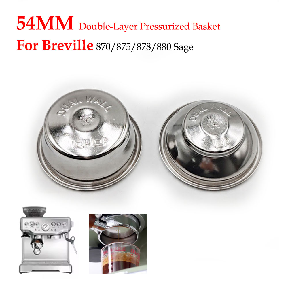 Breville Espresso Bes870 - 54 mm dubbellaagse filtermand onder druk