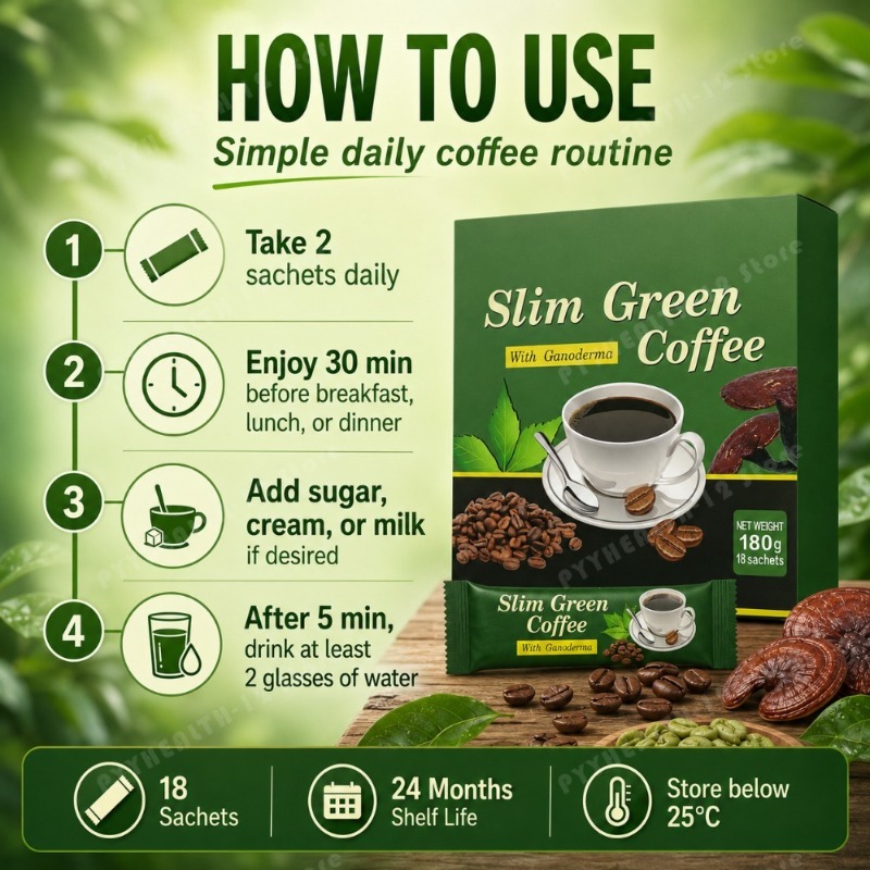 Slim Green Coffee Ganoderma Gr - Coffee Tea For Weight Loss recensie en prijs